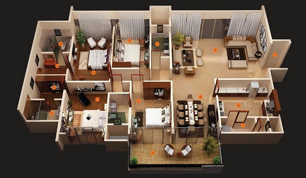 Featured Image of Nambiar District 25 3.5 BHK Floor Plan