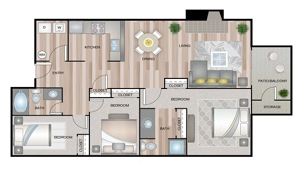 Featured image of Nambiar District 25 3 Bhk Apartment Floor Plan